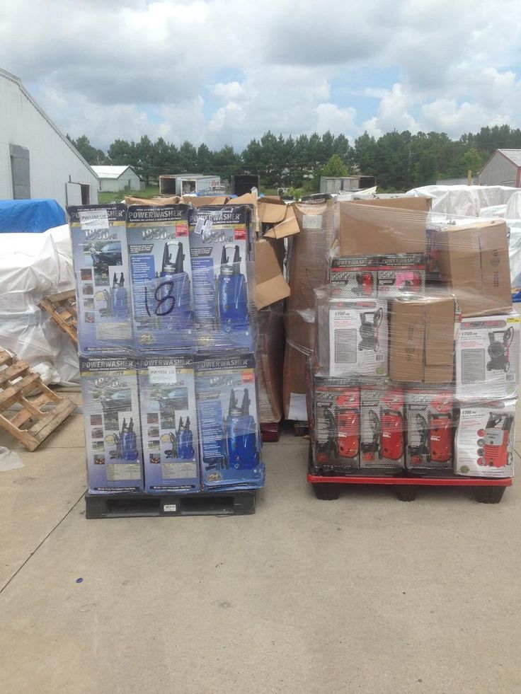 Truckload of liquidation pallets ready for shipping